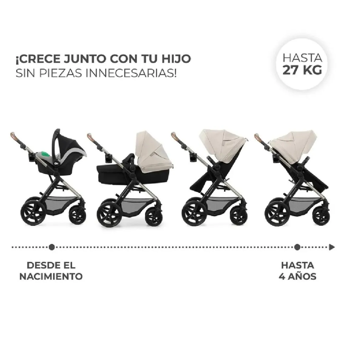 Kinderkraft - Trio Moov 2 Moonlight Grey