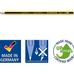 Kit de 6 lápices de grafito Noris HB y 2 gomas Mars Plastic