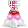 Kit de decoración y inflado Corazón Blanco Amor (12 globos de látex, 1 globo foil mylar 45 cm) para composición de 75 cm de alto ㅤ