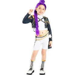 K-pop Demon Hunters - Disfraz Rumi Golden Deluxe - Talla S (7-8 años)