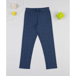 Legging niña azul con estampado allover