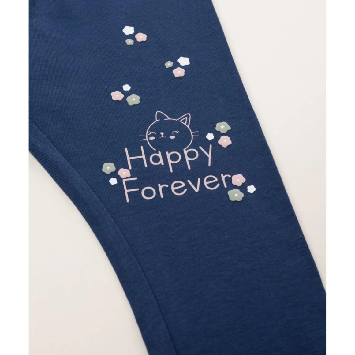 Leggings niña azul con gatito