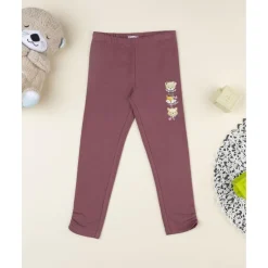 Leggings niña rosa antiguo con estampado animal