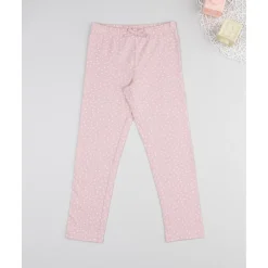 Leggings niña rosa con flores