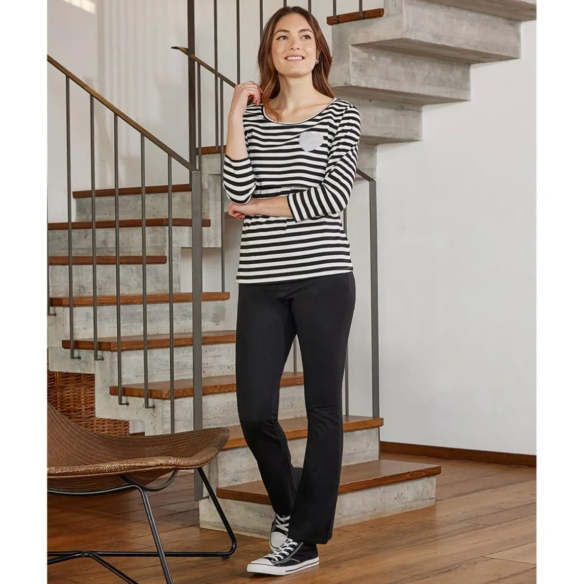 Leggings Premamá Flare Negro