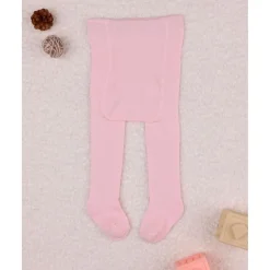 Leotardo rosa de algodón para niña
