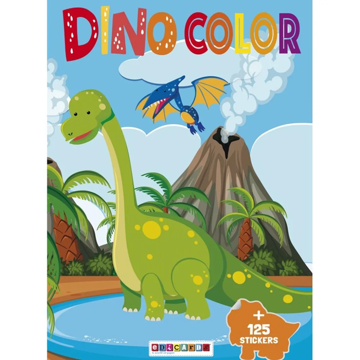 Libro infantil con actividades para colorear + 125 pegatinas interactivas (Varios modelos)