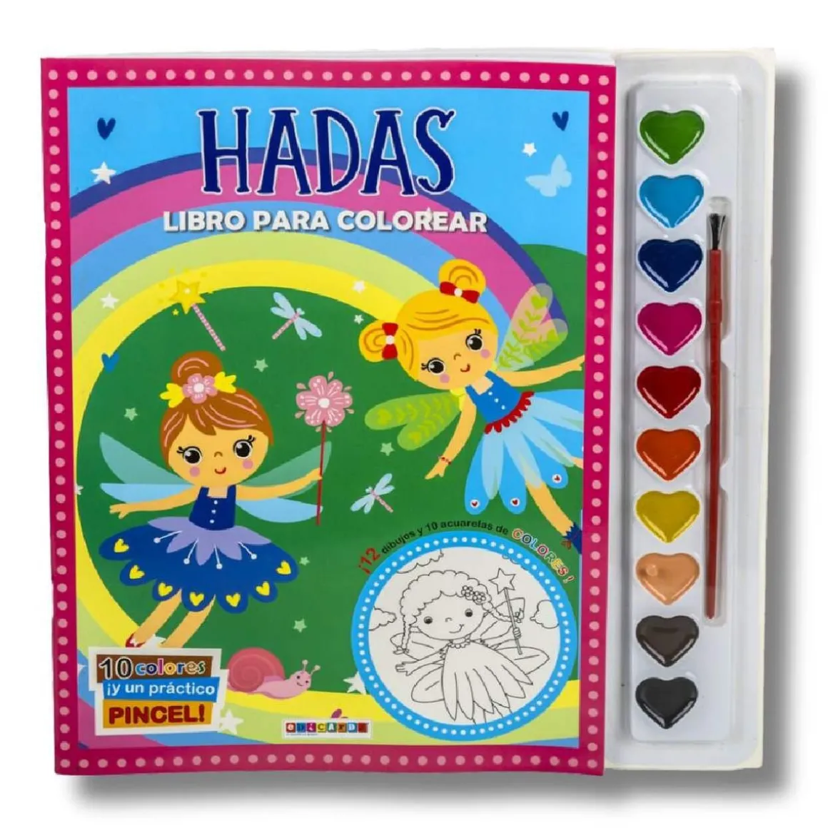 Libro para colorear con acuarelas (varios modelos)