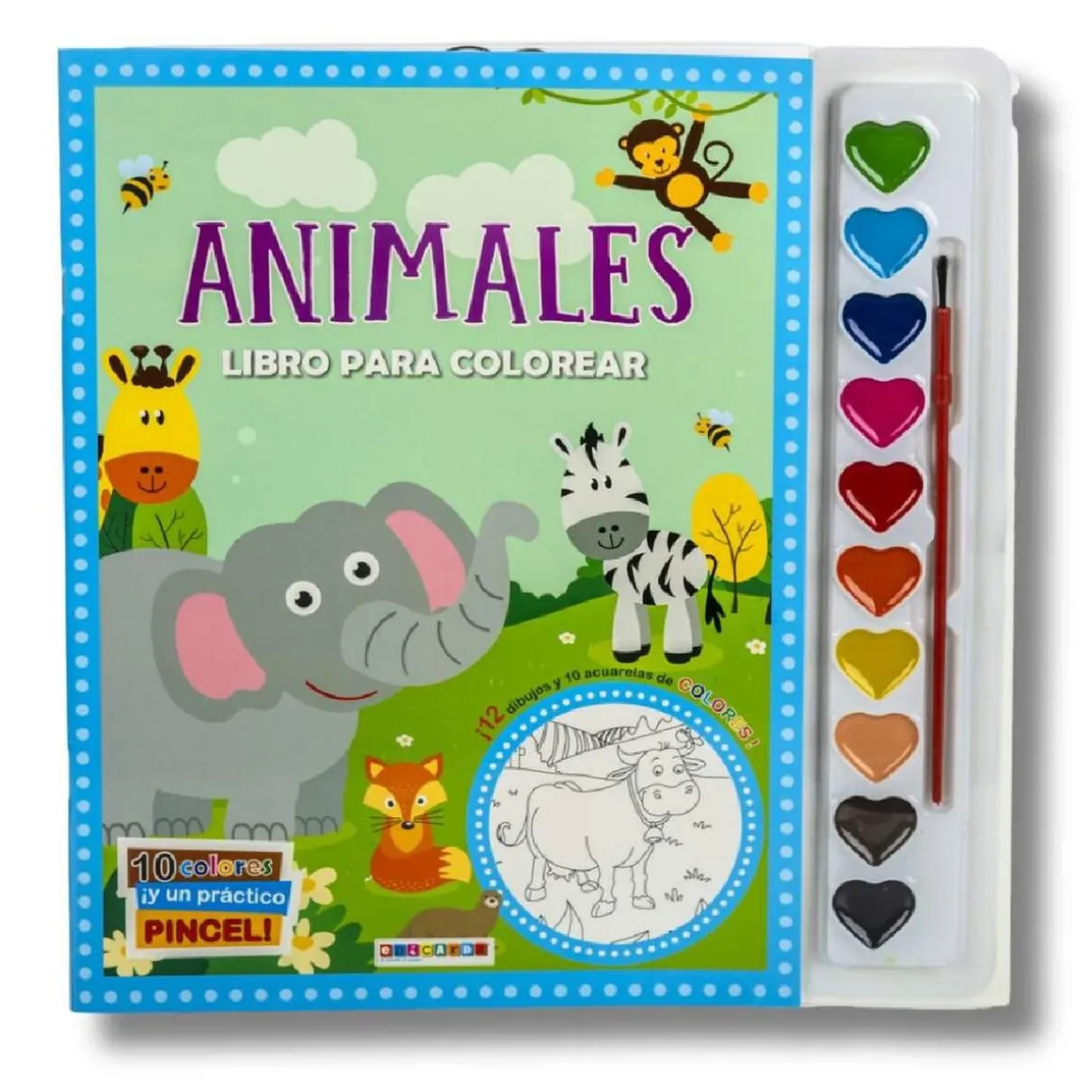 Libro para colorear con acuarelas (varios modelos)