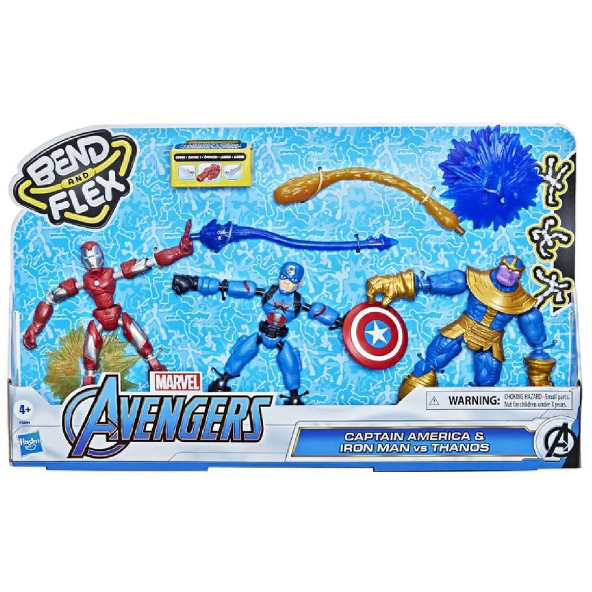 Los Vengadores - Pack 3 Figuras Bend and Flex