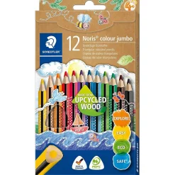 Lápiz triangular jumbo 12 colores multicolor ㅤ