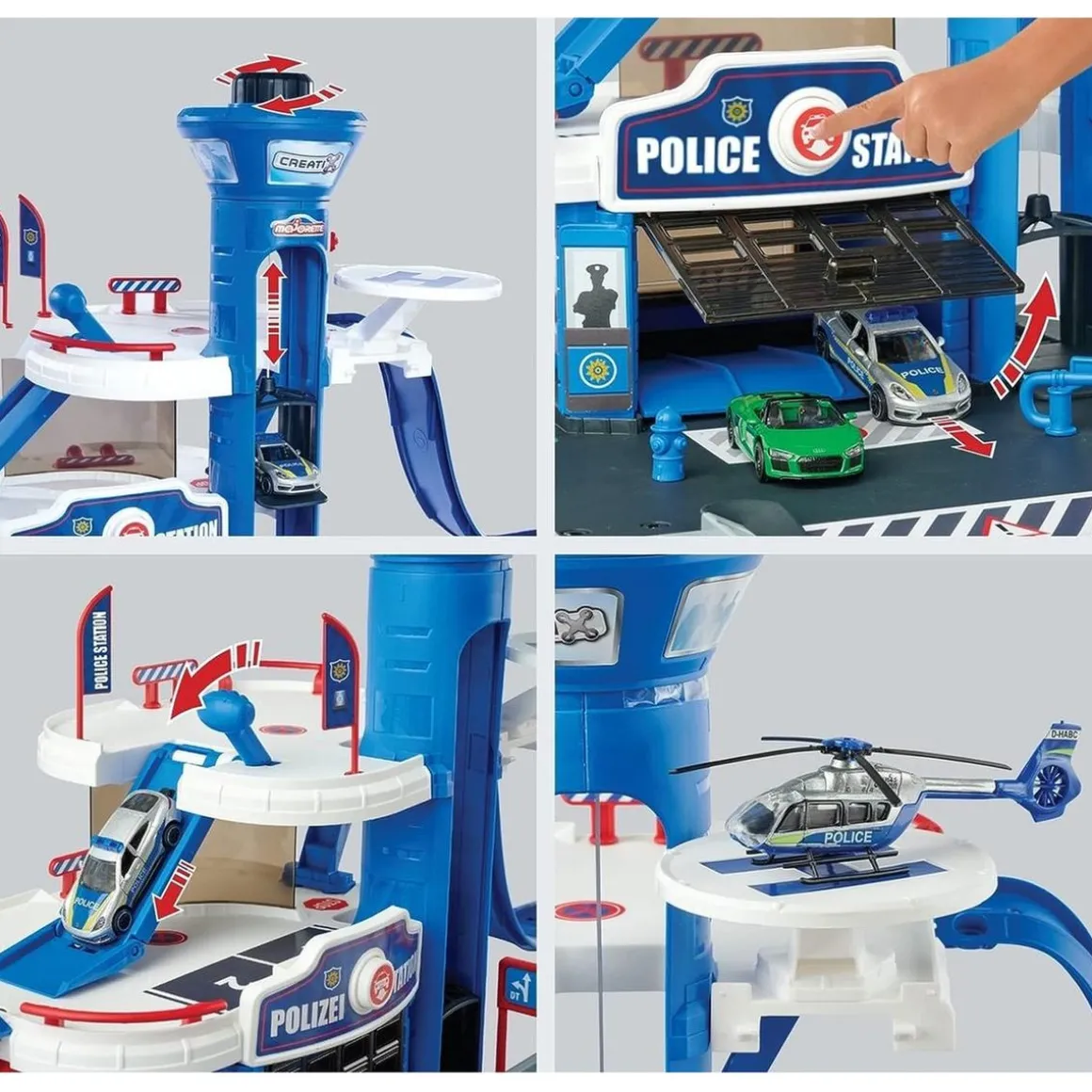 Majorette - Estación de Policía Creatix con Vehículo Incluido ㅤ