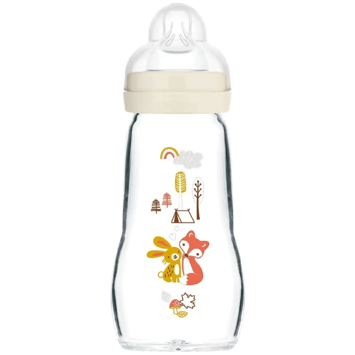 MAM - Biberón de cristal Feel Good 260 ml Beige