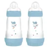 MAM - Conjunto 2 biberones Easy Active anticólicos 260 ml Azul