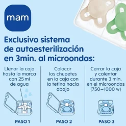 Mam - Pack 3 chupetes Day & Night silicona +6 meses Azul