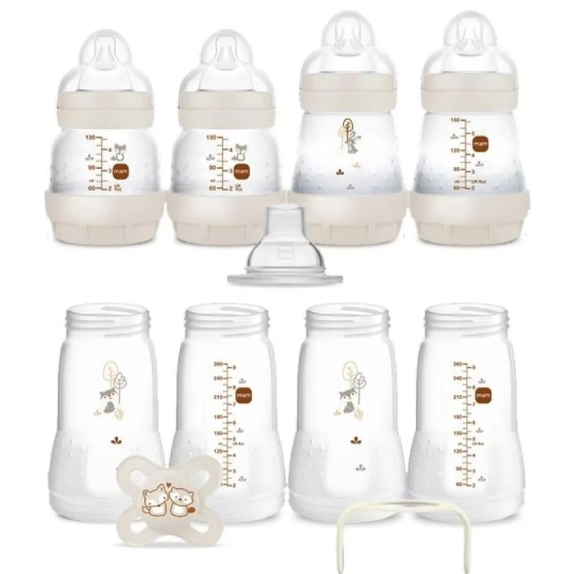 MAM - Set de biberones anticólicos Welcome to the World Easy Start beige