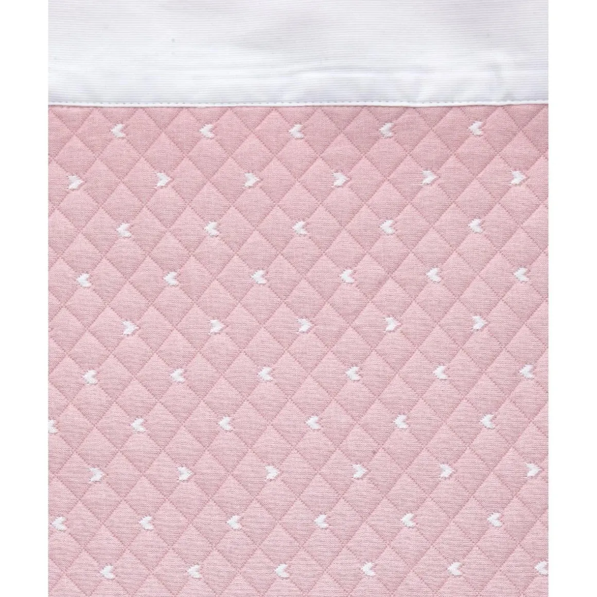 Manta de verano rosa con borde blanco