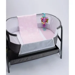 Manta Universal para Cuna Rosa con Estrellas
