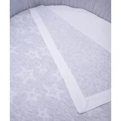 Manta Universal para Cuna Gris con Estrellas