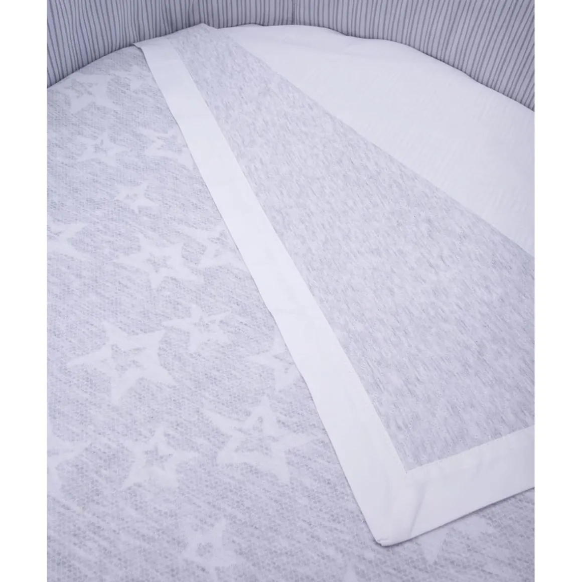 Manta Universal para Cuna Gris con Estrellas
