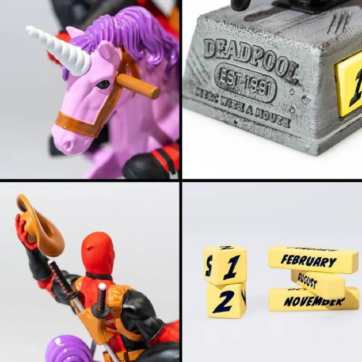 Marvel - Calendario Perpetuo 3D Deadpool Unicornio