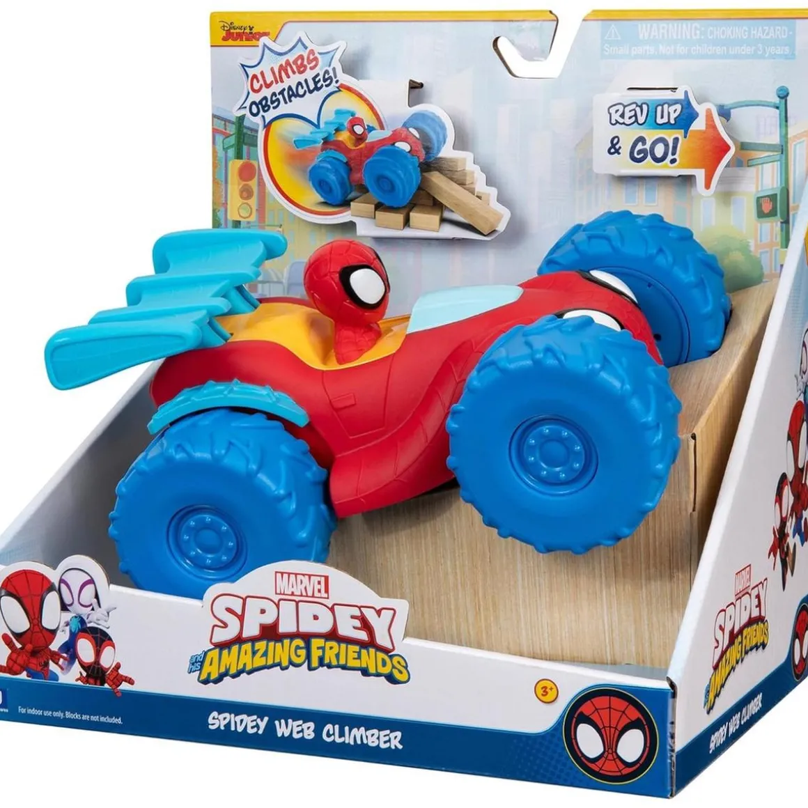 Marvel - Spidey - Vehículo motorizado trepa obstáculos ㅤ
