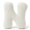 MeowBaby - Almohada Infantil con Forma de Letra “N” Color Blanco Roto “Bearly N”