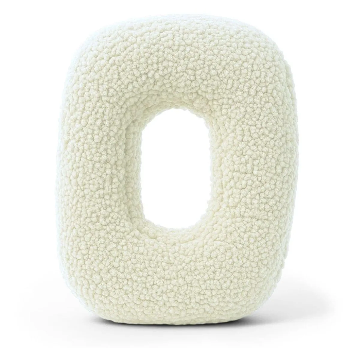 MeowBaby - Almohada Infantil con Forma de Letra “O” Color Crema “Bearly O”
