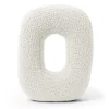 MeowBaby - Almohada Infantil con Forma de Letra “O” Color Blanco Roto “Bearly O”