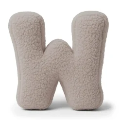 MeowBaby - Almohada Infantil con Forma de Letra “W” Color Gris Claro “Bearly W”