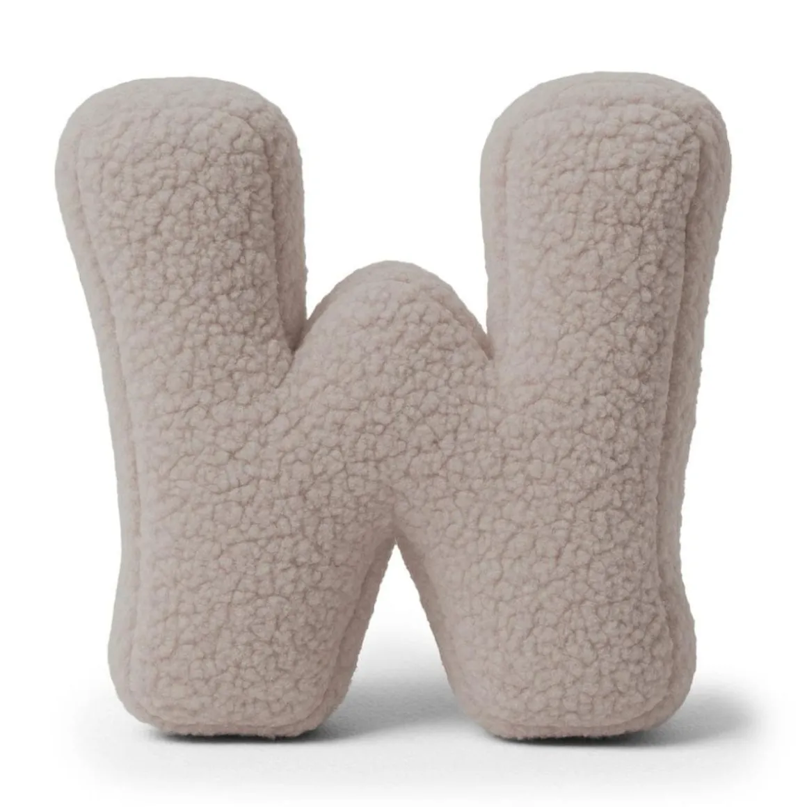 MeowBaby - Almohada Infantil con Forma de Letra “W” Color Gris Claro “Bearly W”