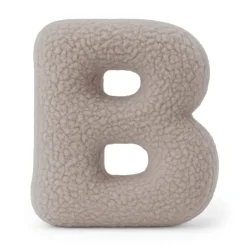 MeowBaby - Almohada Infantil con Forma de Letra “B” Color Gris Claro “Bearly B”