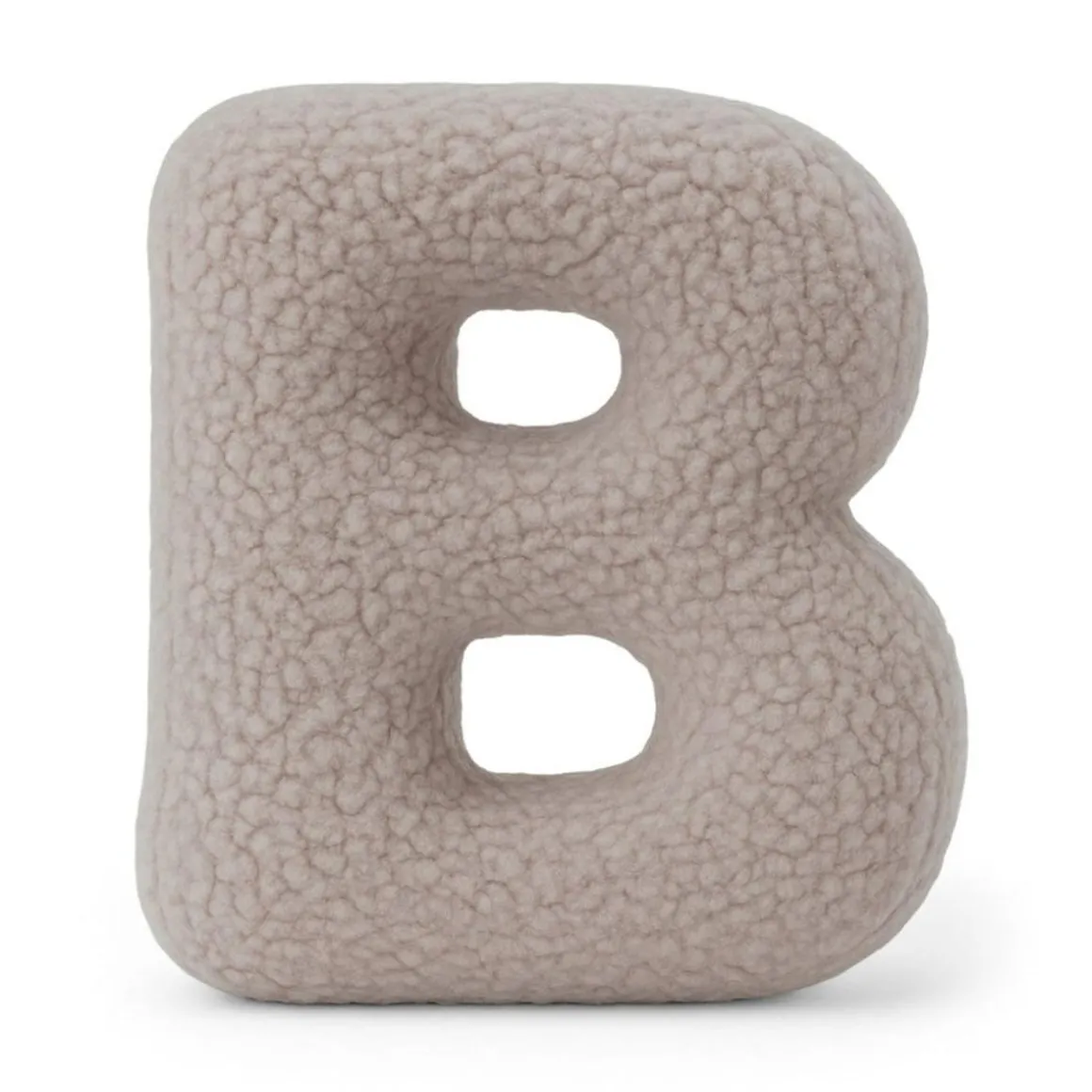 MeowBaby - Almohada Infantil con Forma de Letra “B” Color Gris Claro “Bearly B”