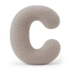 MeowBaby - Almohada Infantil con Forma de Letra “C” Color Gris Claro “Bearly C”