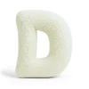 MeowBaby - Almohada Infantil con Forma de Letra “D” Color Crema “Bearly D”