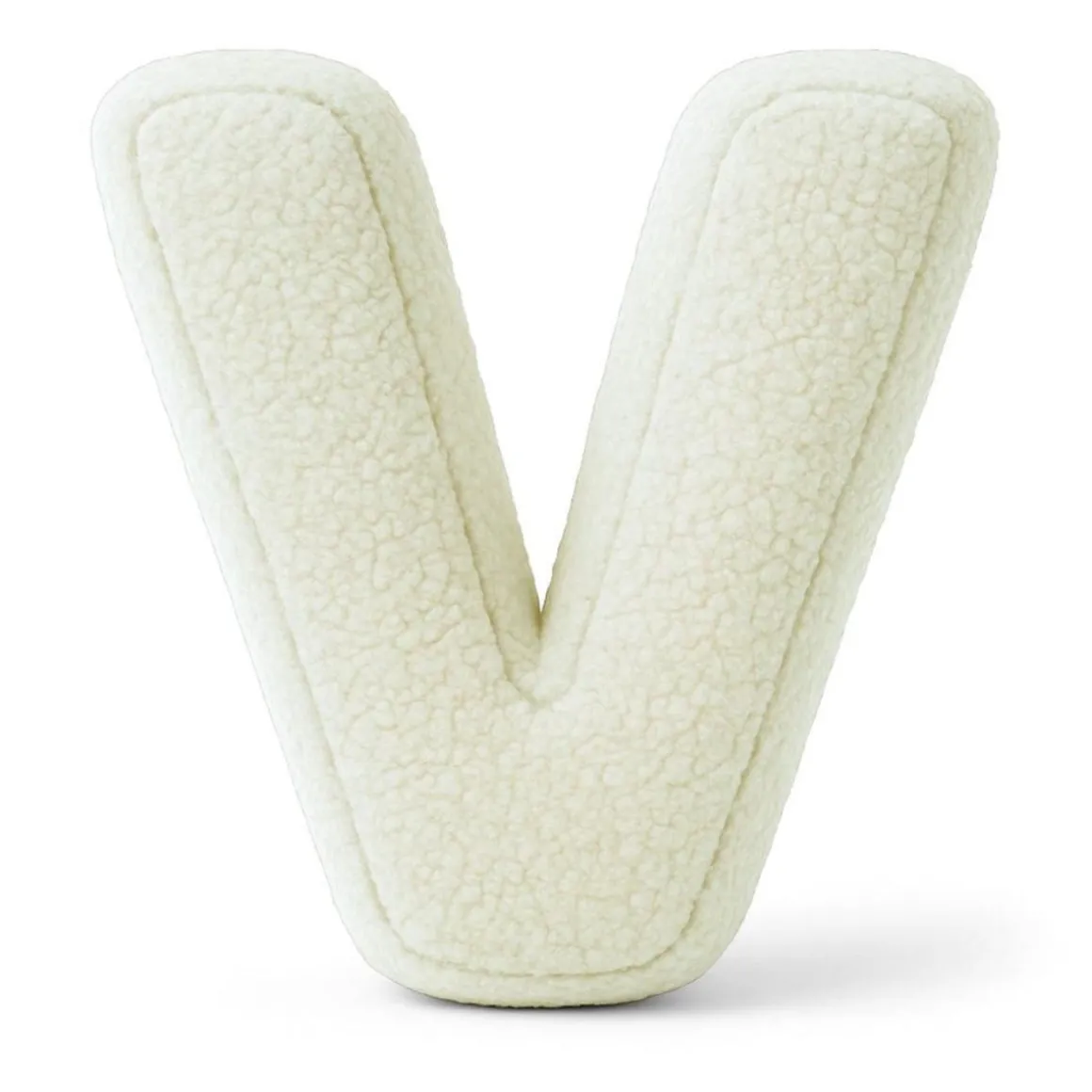 MeowBaby - Almohada Infantil con Forma de Letra “V” Color Crema “Bearly V”