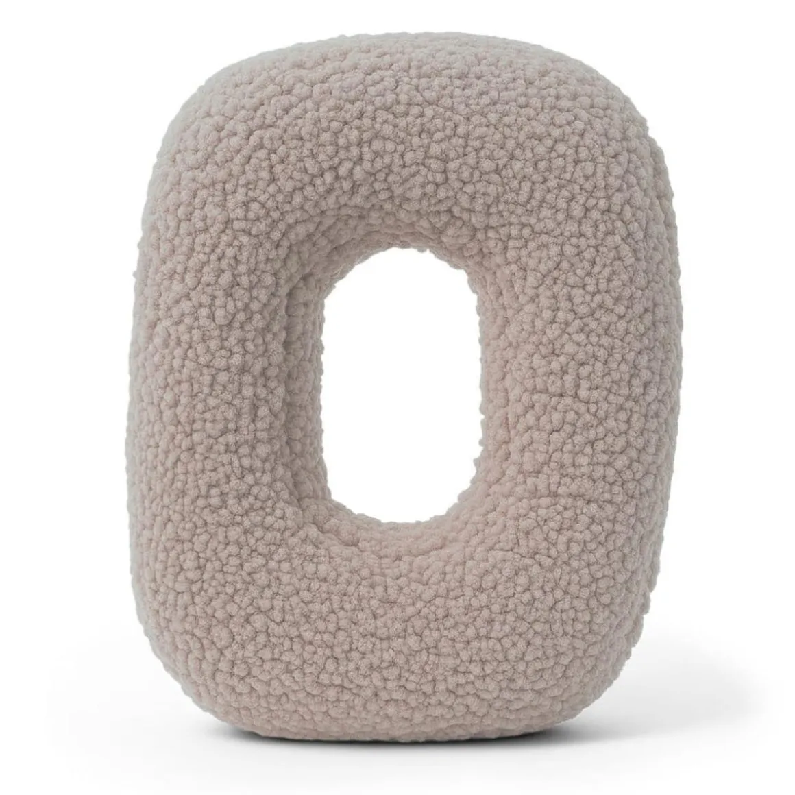 MeowBaby - Almohada Infantil con Forma de Letra “O” Color Gris Claro “Bearly O”