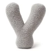 MeowBaby - Almohada Infantil con Forma de Letra “Y” Color Gris Claro “Bearly Y”
