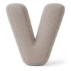 MeowBaby - Almohada Infantil con Forma de Letra “V” Color Gris Claro “Bearly V”