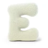 MeowBaby - Almohada Infantil con Forma de Letra “E” Color Crema “Bearly E”