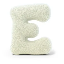 MeowBaby - Almohada Infantil con Forma de Letra “E” Color Crema “Bearly E”