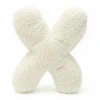 MeowBaby - Almohada Infantil con Forma de Letra “X” Color Crema “Bearly X”