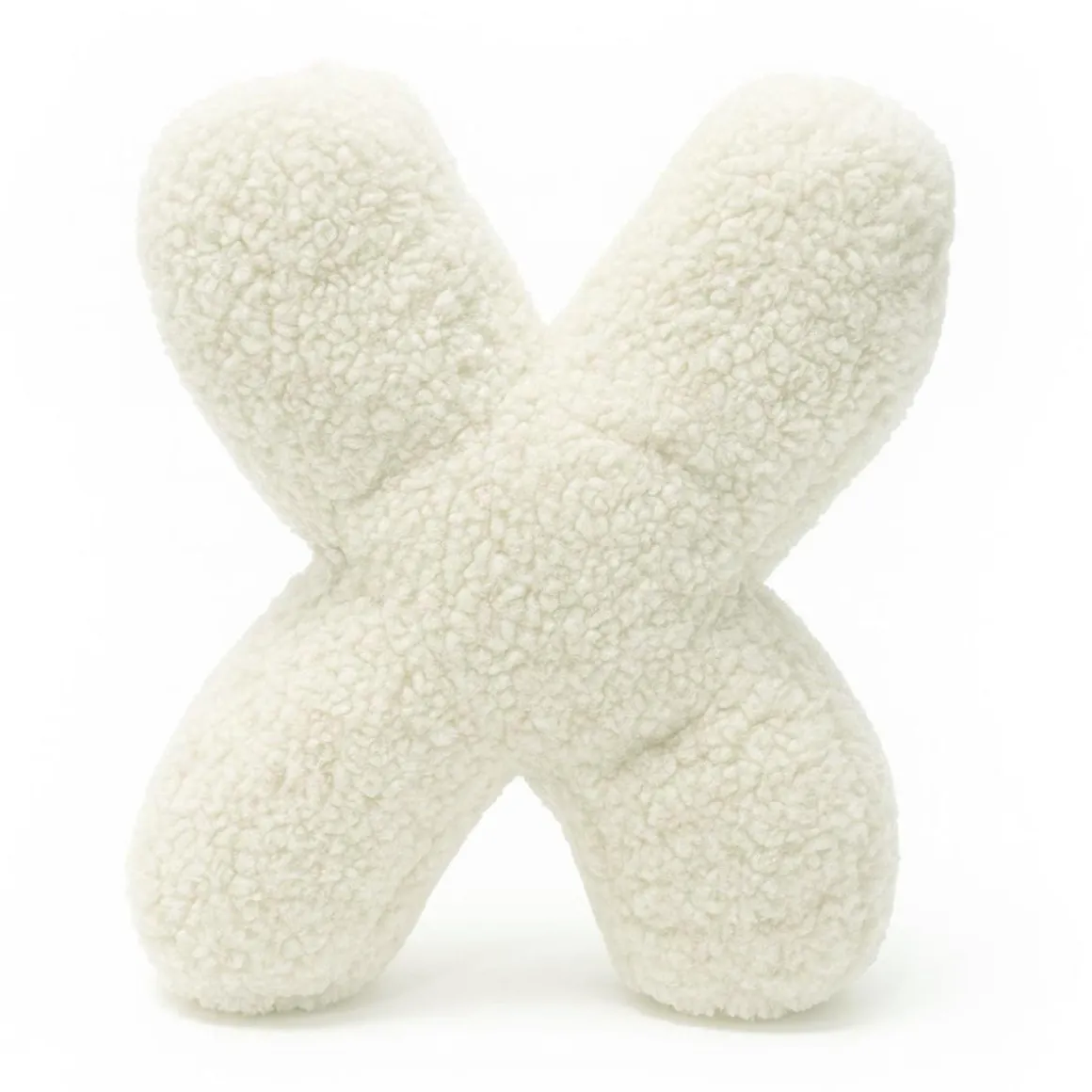 MeowBaby - Almohada Infantil con Forma de Letra “X” Color Crema “Bearly X”