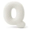MeowBaby - Almohada Infantil con Forma de Letra “Q” Color Blanco Roto “Bearly Q”