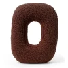 MeowBaby - Almohada Infantil con Forma de Letra “O” Color Marrón Oscuro “Bearly O”