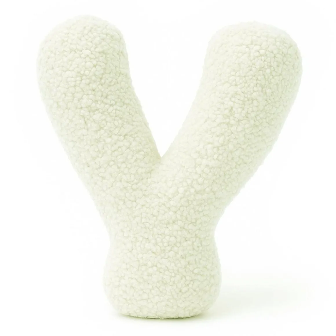 MeowBaby - Almohada Infantil con Forma de Letra “Y” Color Crema “Bearly Y”