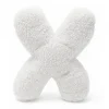 MeowBaby - Almohada Infantil con Forma de Letra “X” Color Blanco Roto “Bearly X”