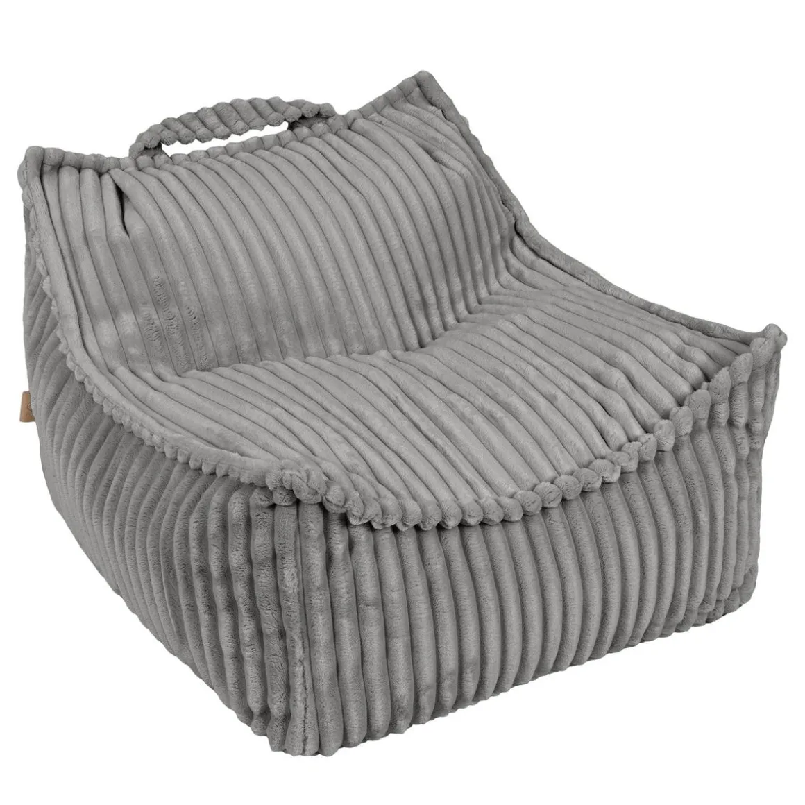 MeowBaby - Churros Sako Bag – Puf infantil en gris claro