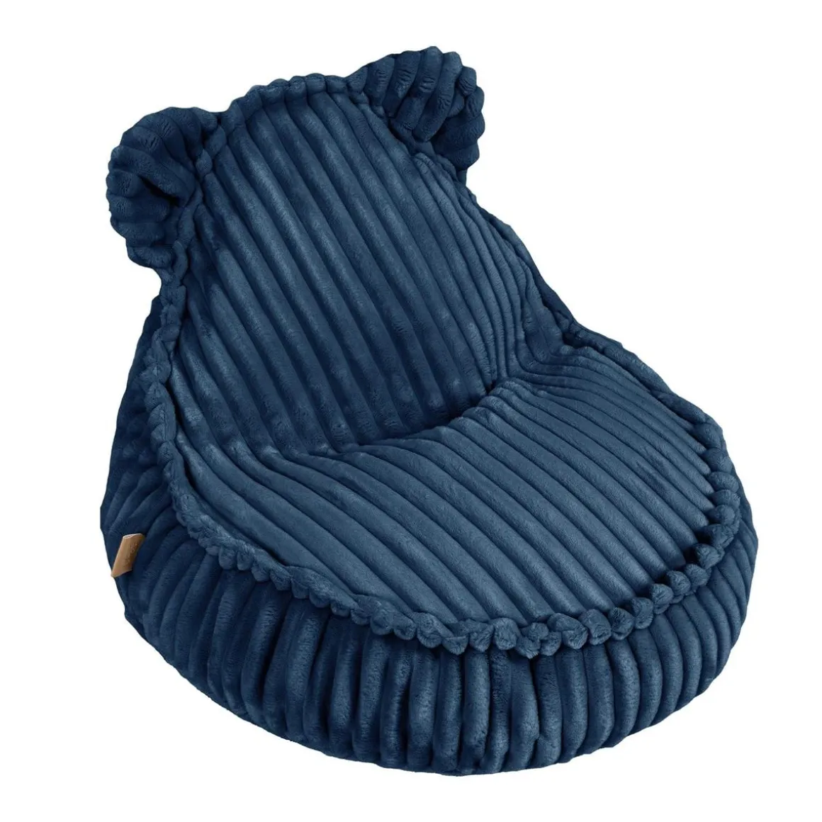MeowBaby - Churros Sako Bag Teddy – Puf infantil en azul