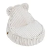 MeowBaby - Churros Sako Bag Teddy – Puf infantil en blanco